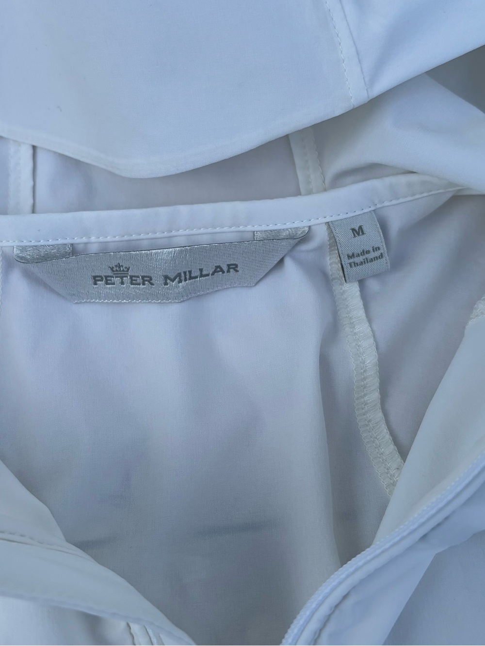 Peter Millar White Hooded Half-Zip Performance Pullover - Picture 5 of 8